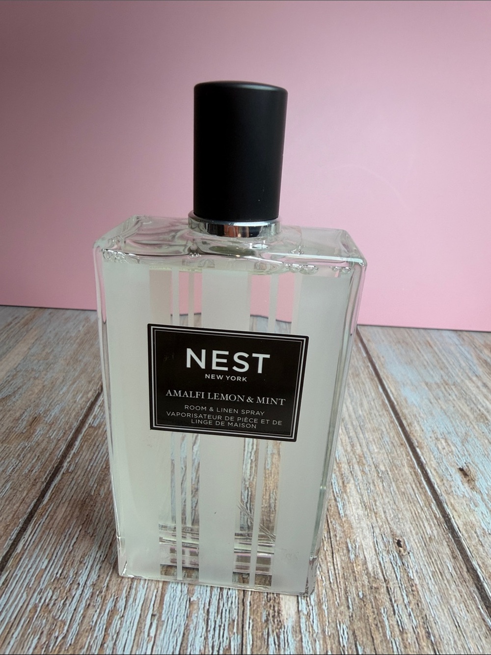 NEST Fragrances Amalfi Lemon & Mint Room Spray – Clear Bottle with Black Cap